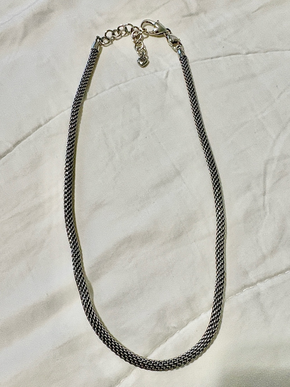 Brighton Silver Woven Rope Necklace